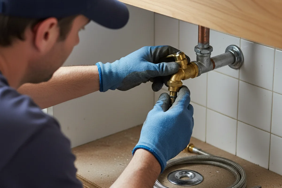 Shutoff valve and fitting work during Emergency Plumbing in Sperry